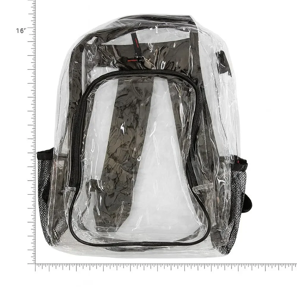 Clear Stadium Backpack Transparent PVC Bag Event Approved - Picture 2 of 10